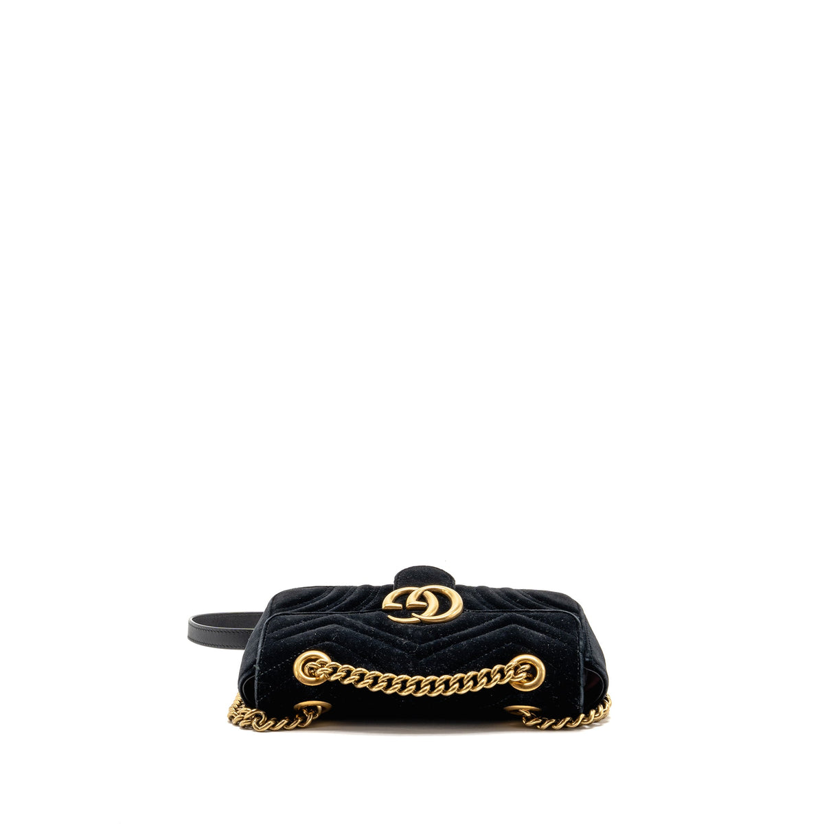 gucci-mini-marmont-velvet-black-ghw-2