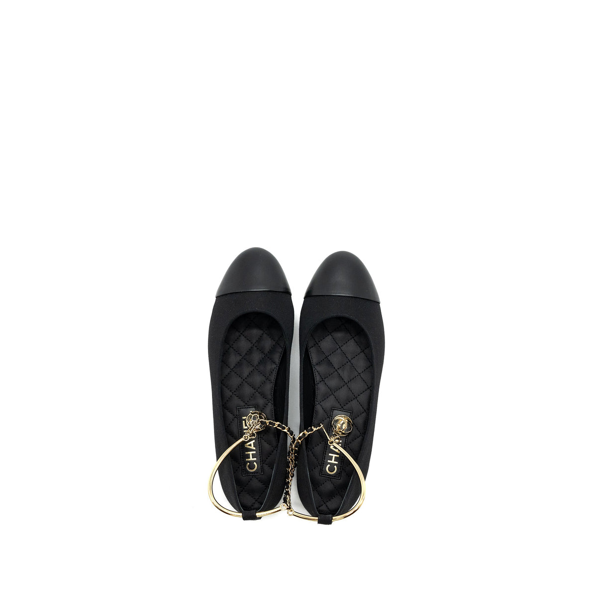 chanel-size-37-ballerinas-shoes-canvas-leather-black-lghw