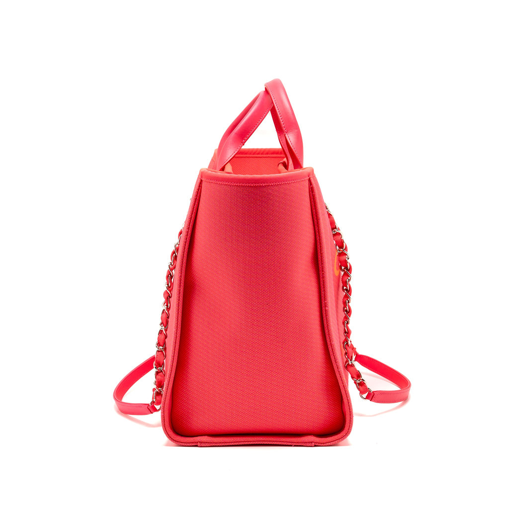 chanel-large-deauville-tote-shopping-bag-canvas-calfskin-hot-pink-shw-copy