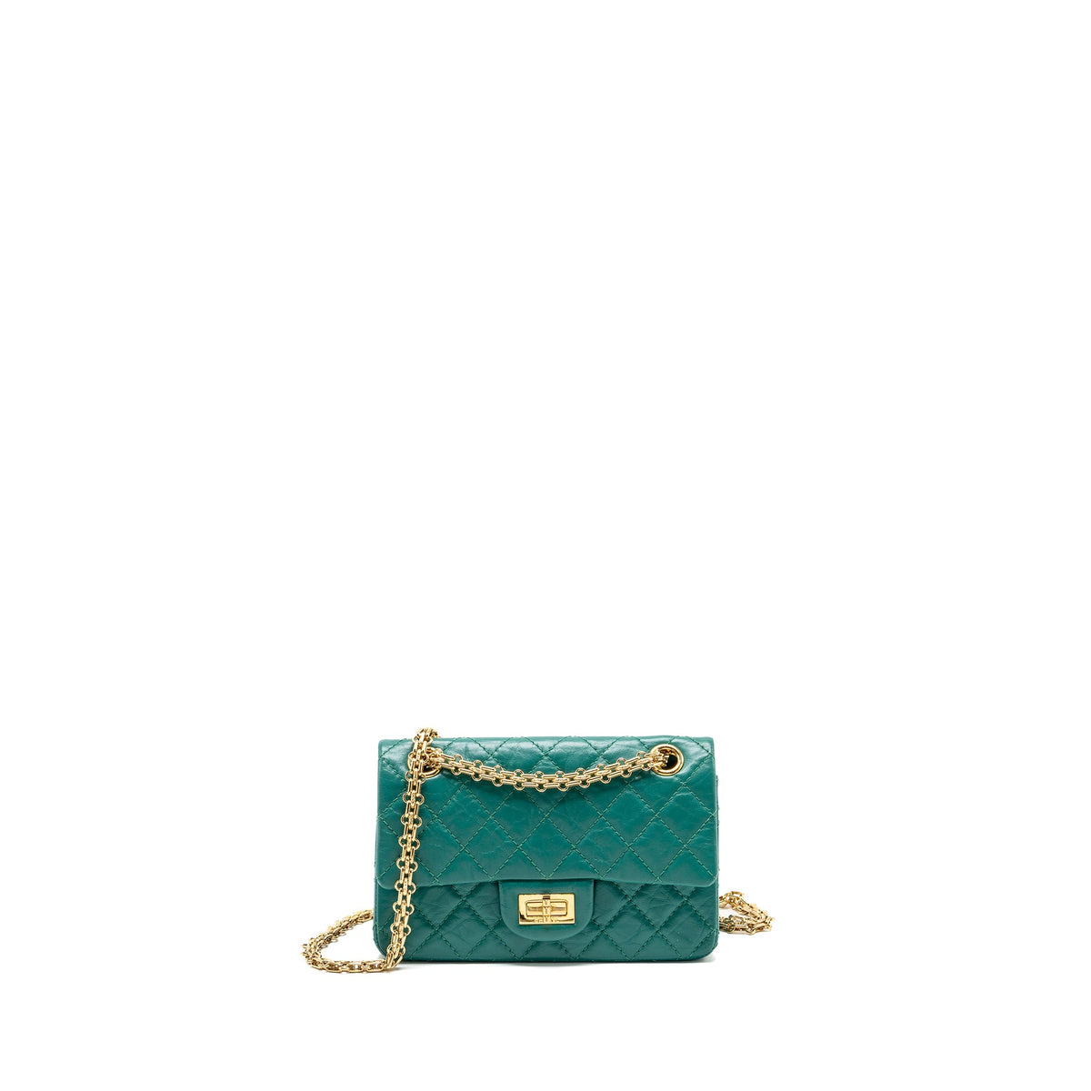 chanel-mini-2-55-reissue-flap-bag-calfskin-green-ghw