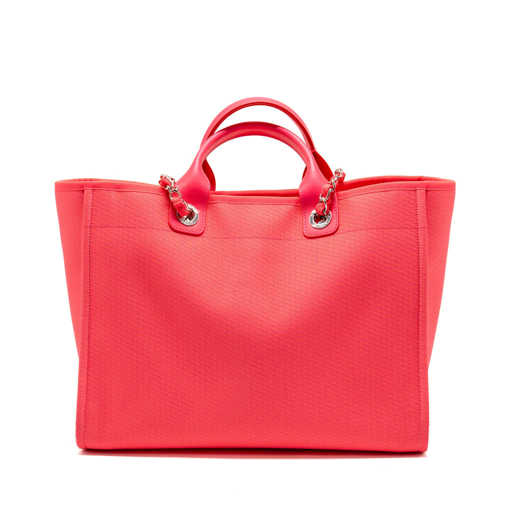 chanel-large-deauville-tote-shopping-bag-canvas-calfskin-hot-pink-shw-copy