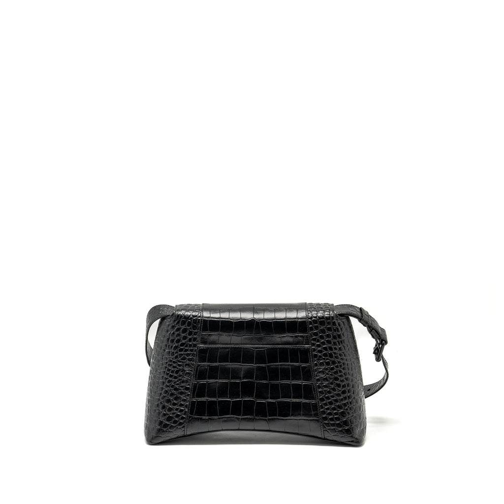balenciaga-limited-edition-downtown-small-shoulder-bag-croc-embossed-calfskin-black-with-black-hardware-copy