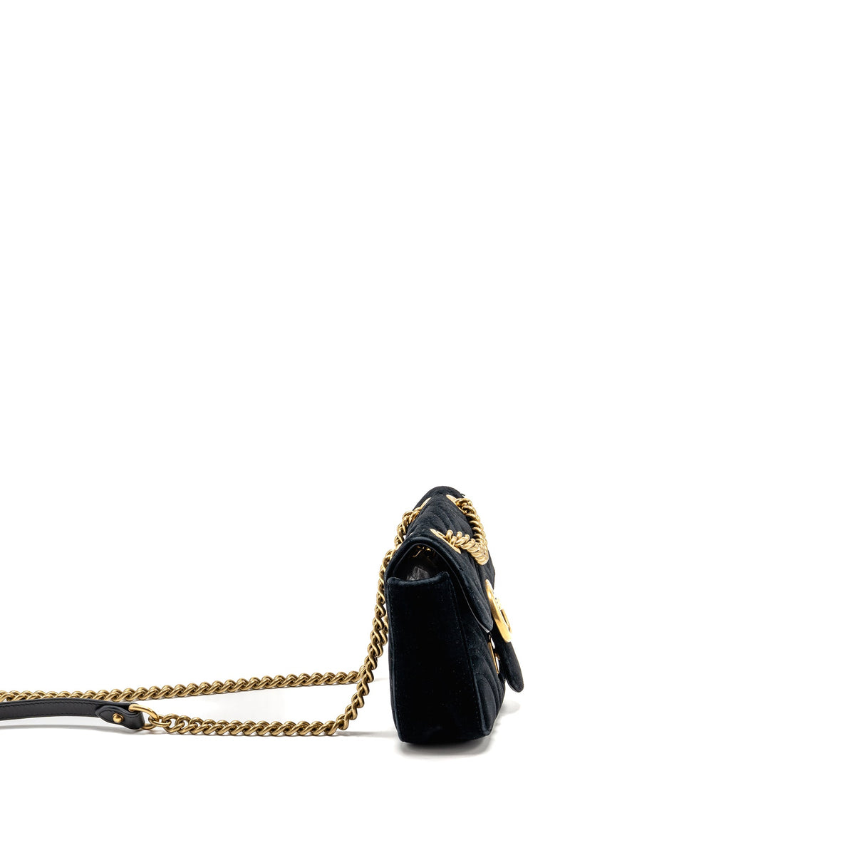 gucci-mini-marmont-velvet-black-ghw-2