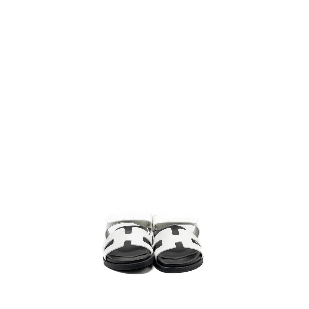 hermes-size-39-chypre-sandals-white-black