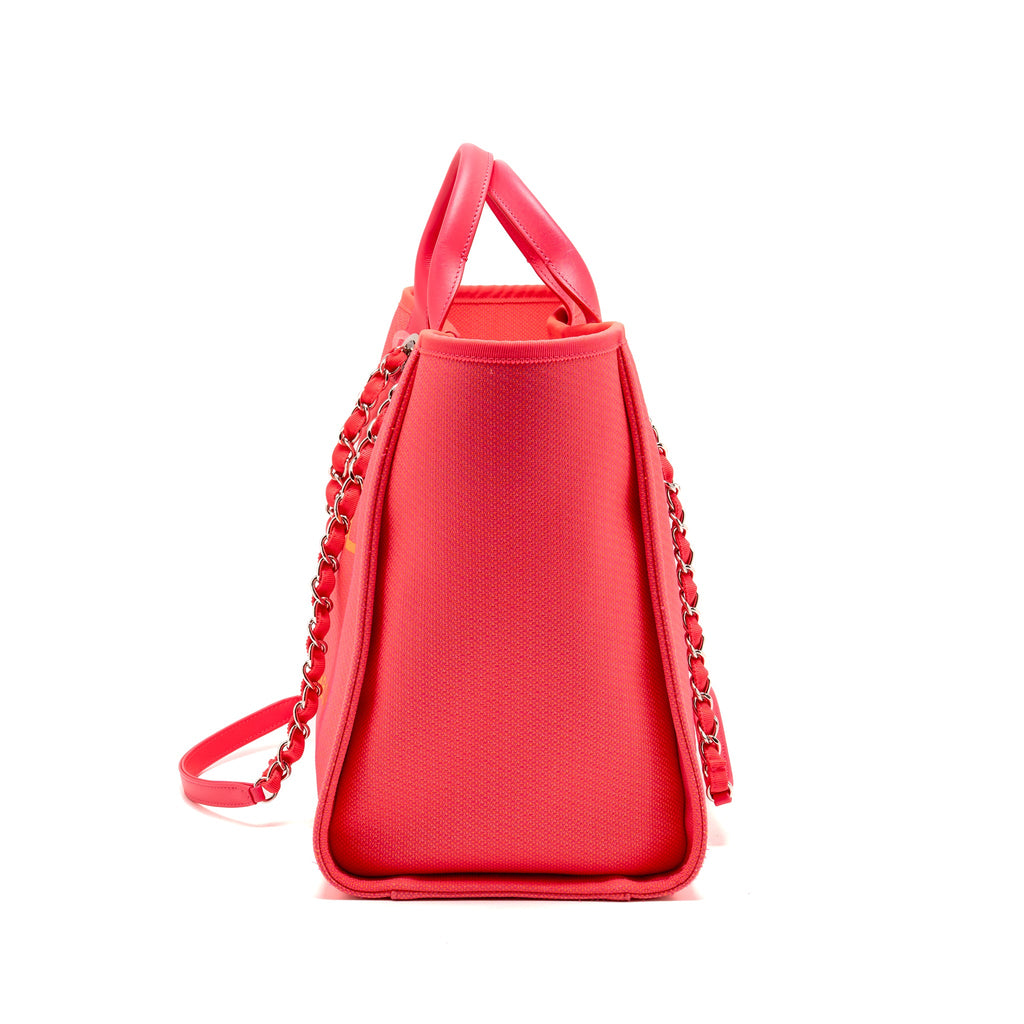 chanel-large-deauville-tote-shopping-bag-canvas-calfskin-hot-pink-shw-copy
