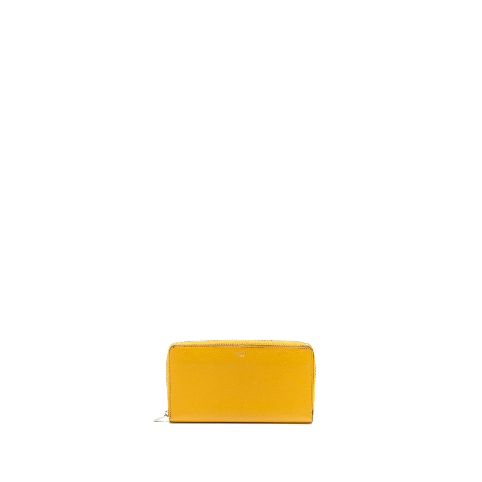 celine-zip-long-wallet-calfskin-yellow-shw