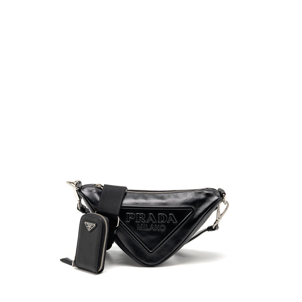 prada-triangle-shoulder-bag-leather-black-shw-no-price