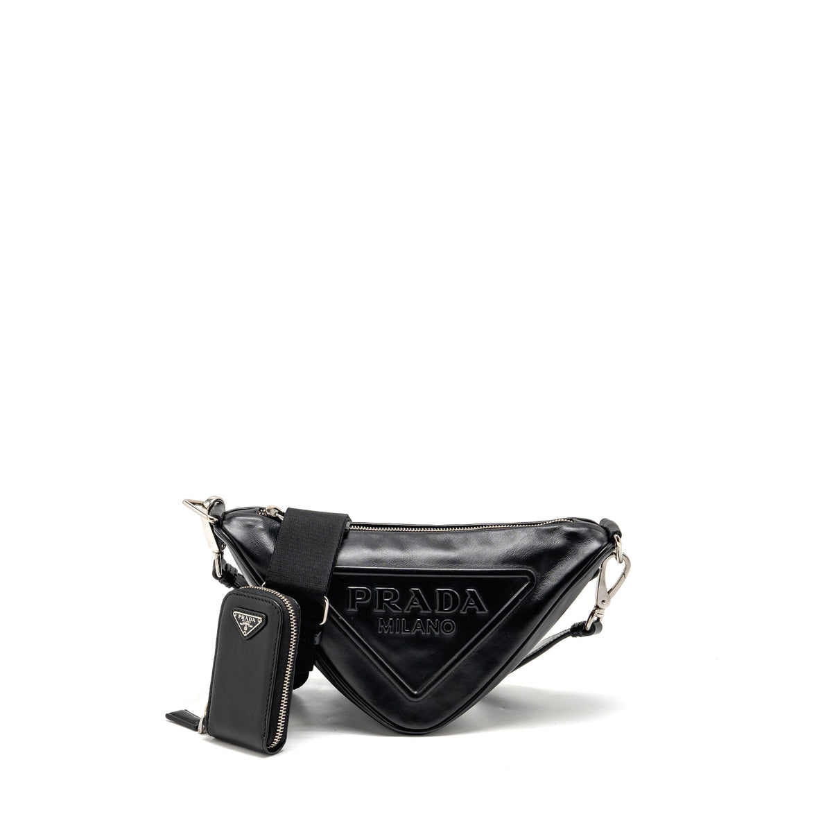 prada-triangle-shoulder-bag-leather-black-shw-no-price