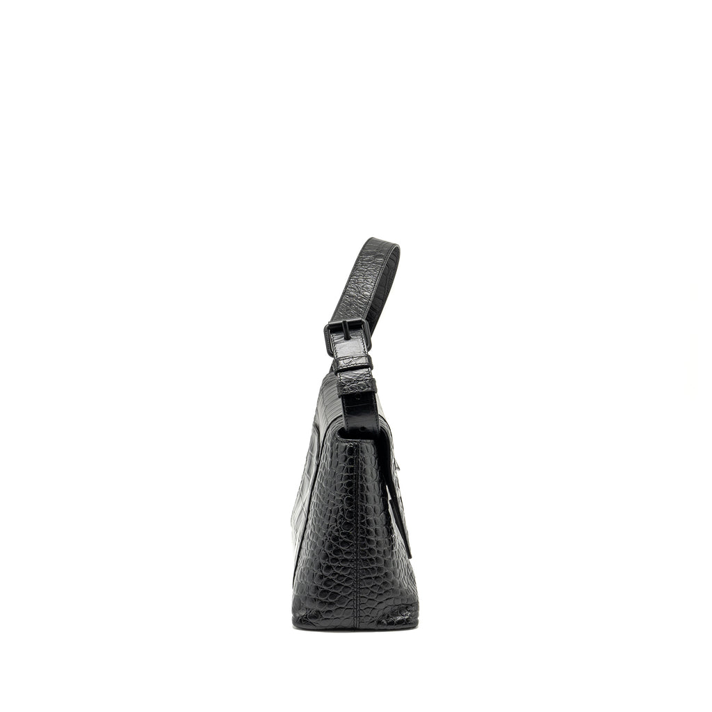 balenciaga-limited-edition-downtown-small-shoulder-bag-croc-embossed-calfskin-black-with-black-hardware-copy