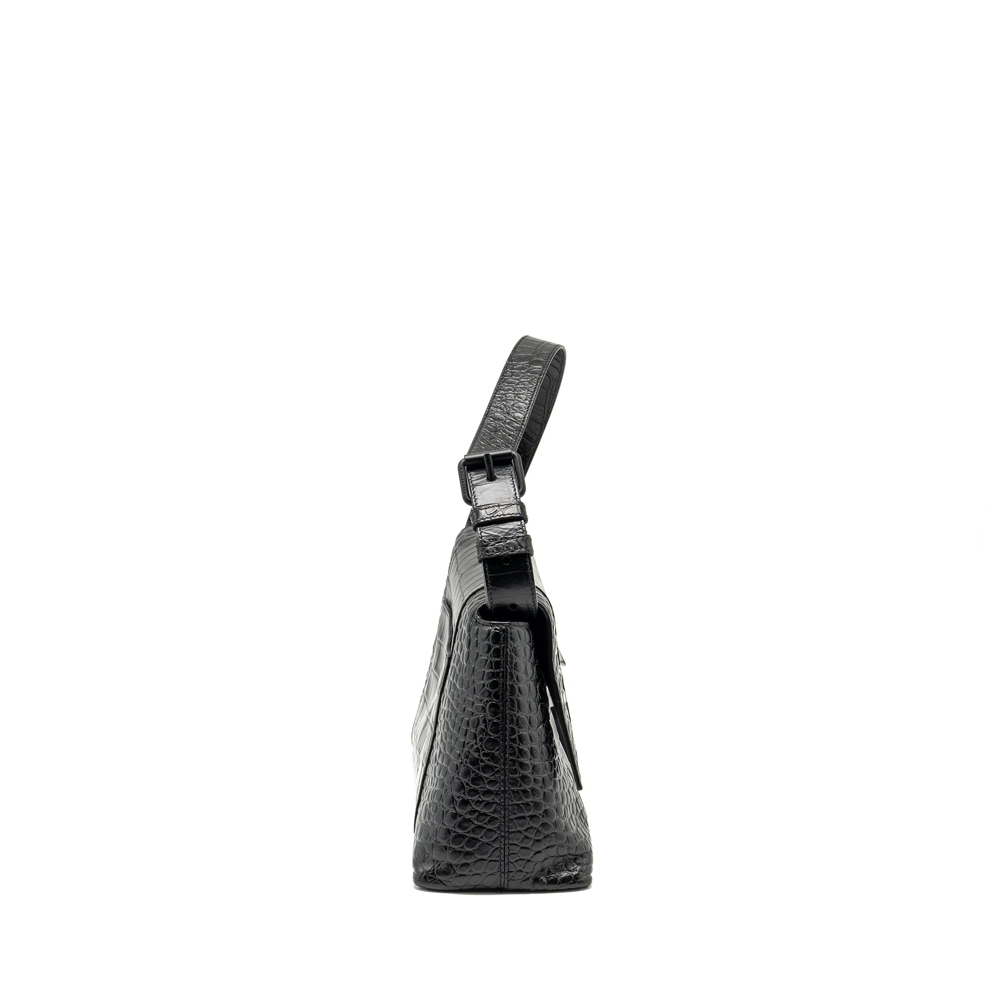 balenciaga-limited-edition-downtown-small-shoulder-bag-croc-embossed-calfskin-black-with-black-hardware-copy