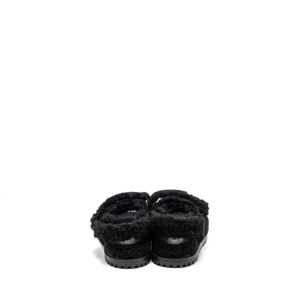 dior-size-37-dioract-sandal-shearling-sheepskin-black-ghw