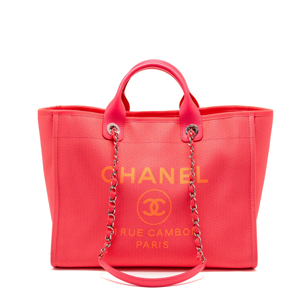 chanel-large-deauville-tote-shopping-bag-canvas-calfskin-hot-pink-shw-copy