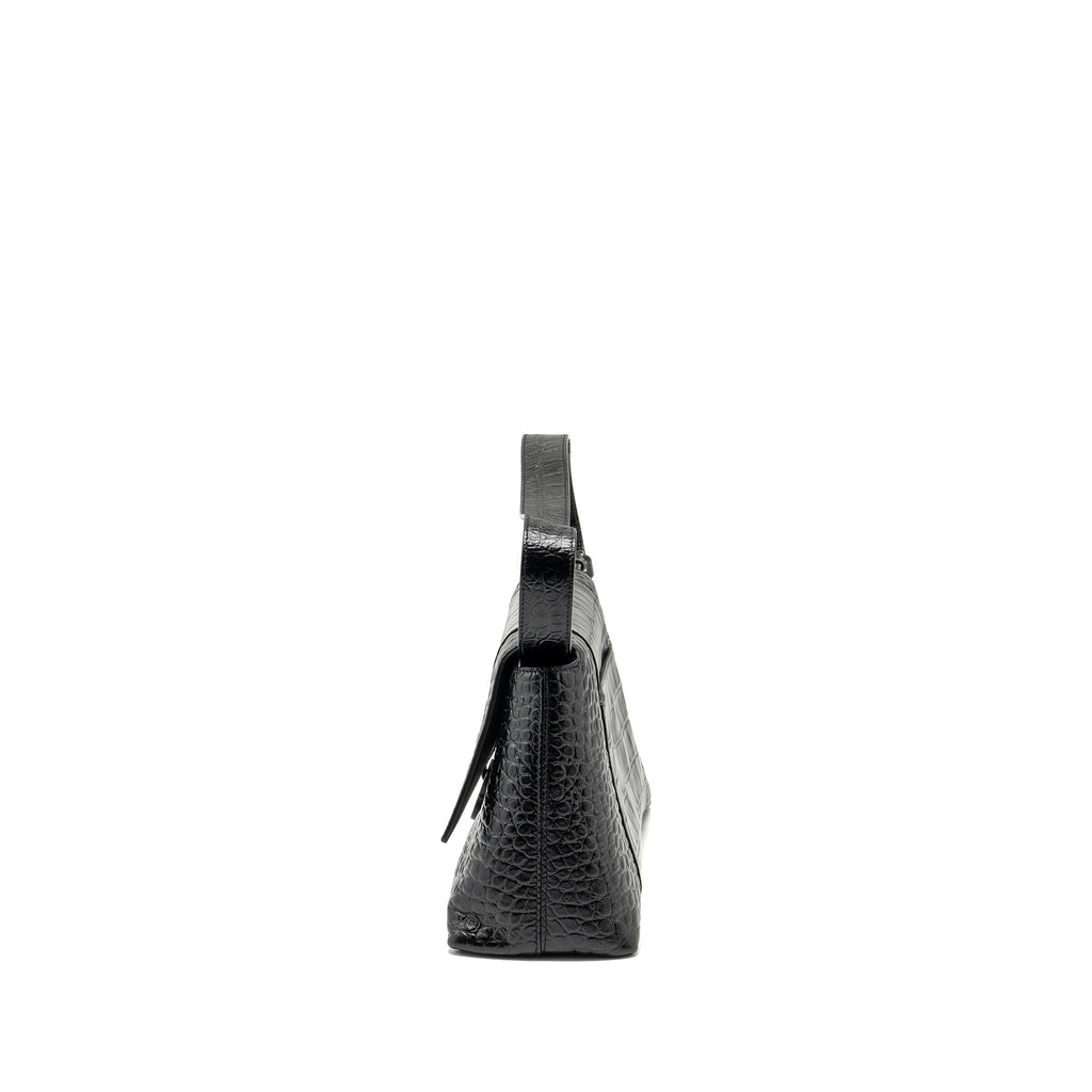 balenciaga-limited-edition-downtown-small-shoulder-bag-croc-embossed-calfskin-black-with-black-hardware-copy