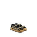 chanel-size-37-5-dad-sandals-multicolour-black-hardware