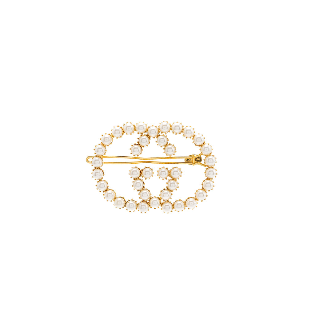 gucci-gg-logo-hair-clip-pearl-ghw-1