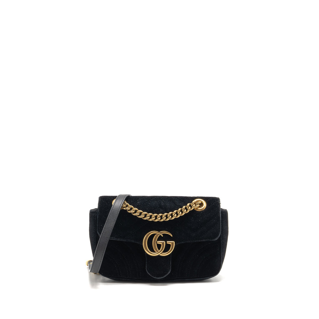 gucci-mini-marmont-velvet-black-ghw-2