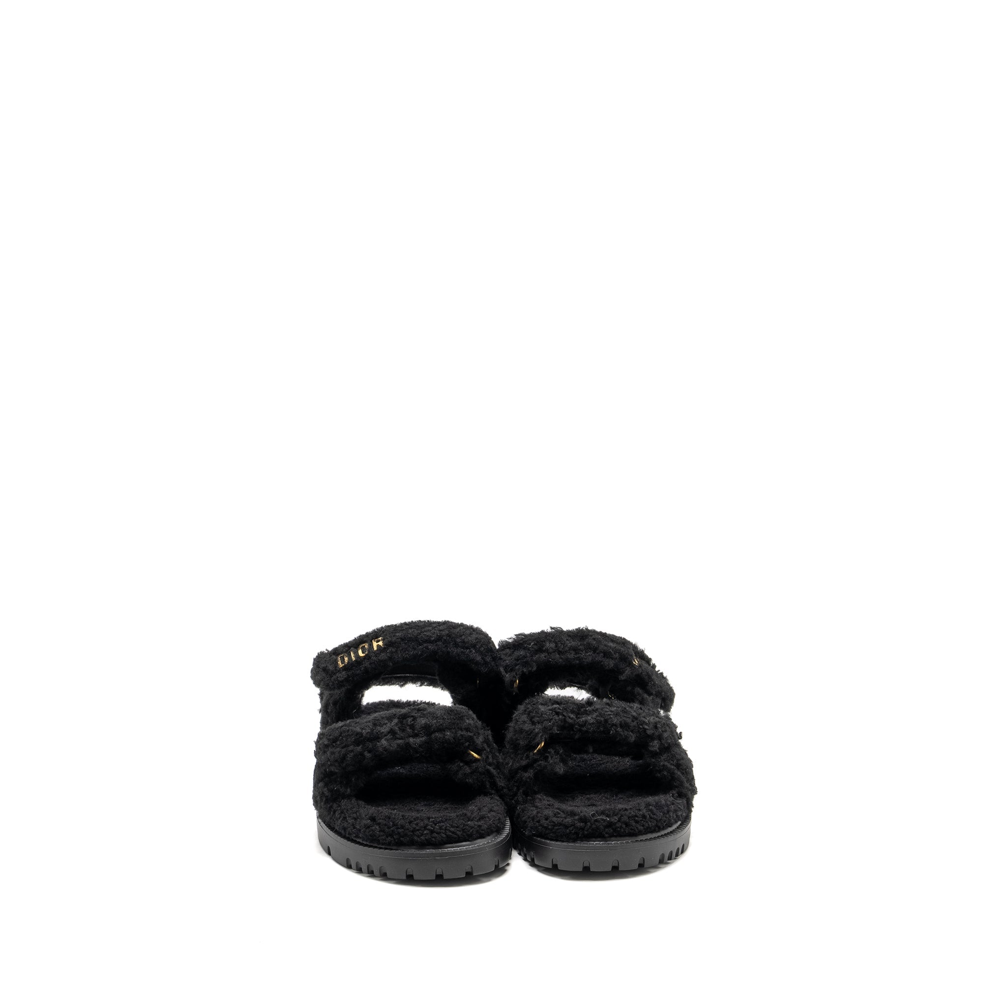 dior-size-37-dioract-sandal-shearling-sheepskin-black-ghw