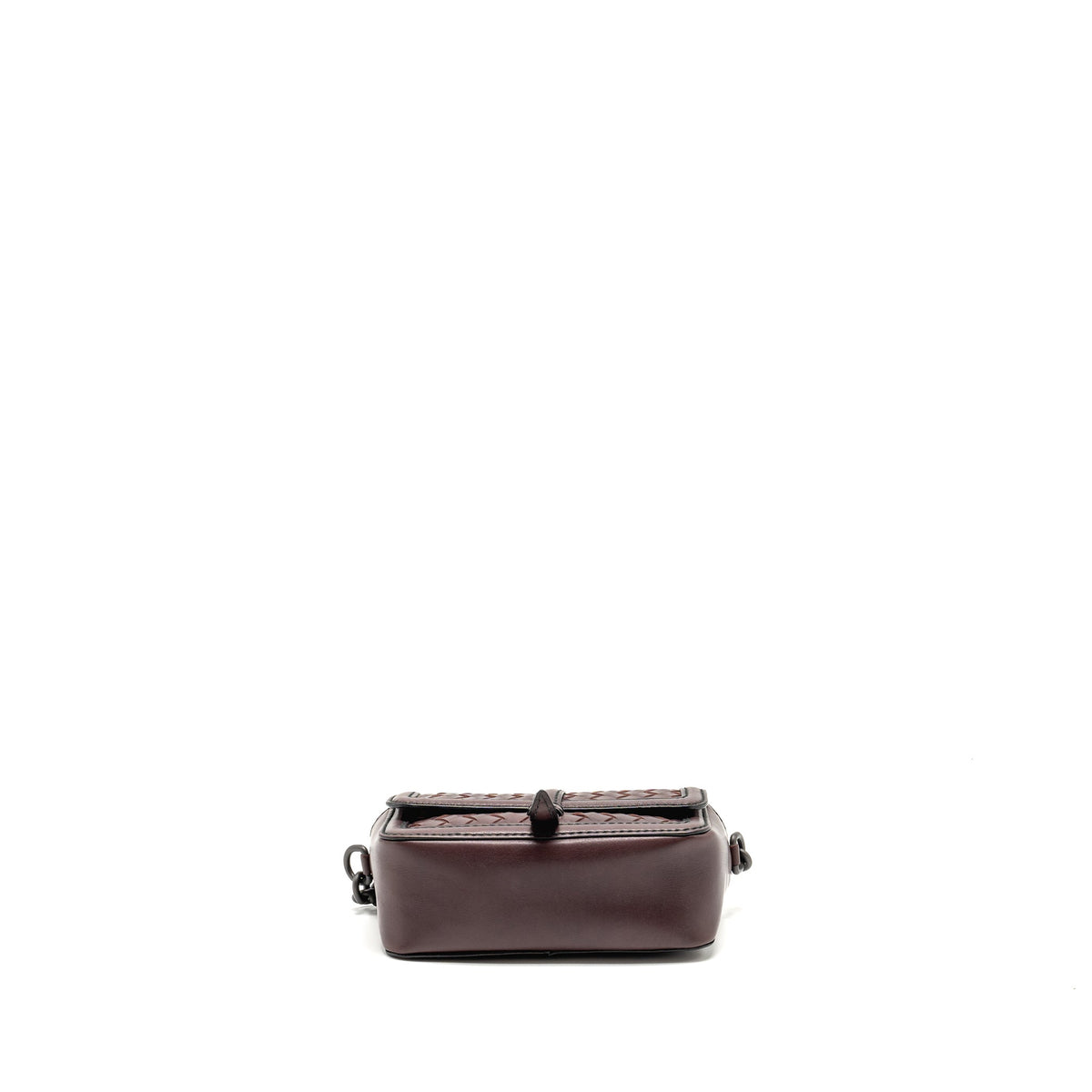 bottega-veneta-mini-intrecciato-flap-bag-leather-dark-brown-with-black-hardware-copy