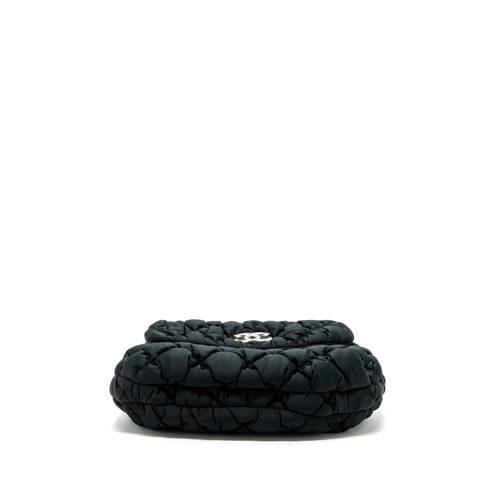 chanel-quilted-flap-choulder-bag-nylon-black-shw