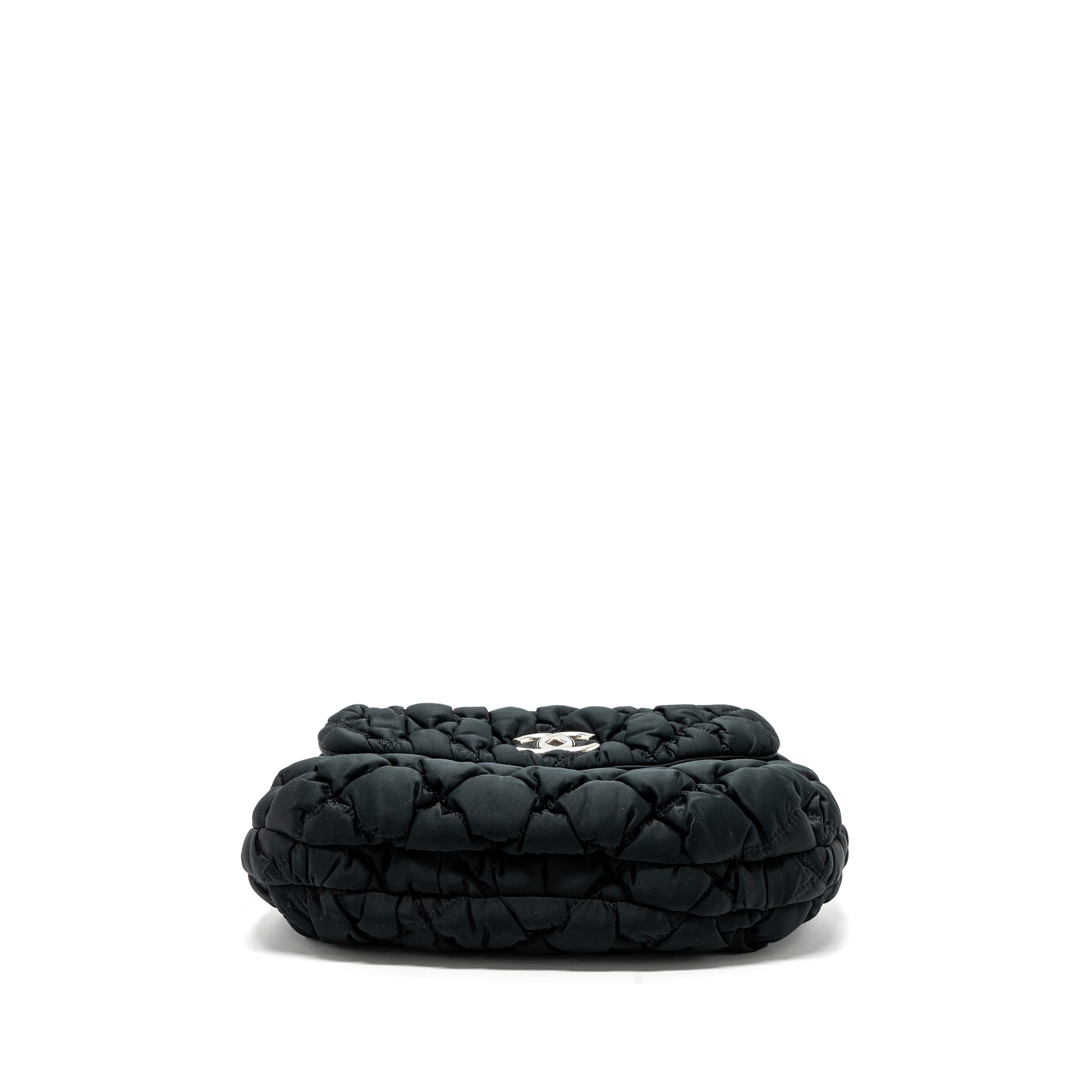 chanel-quilted-flap-choulder-bag-nylon-black-shw