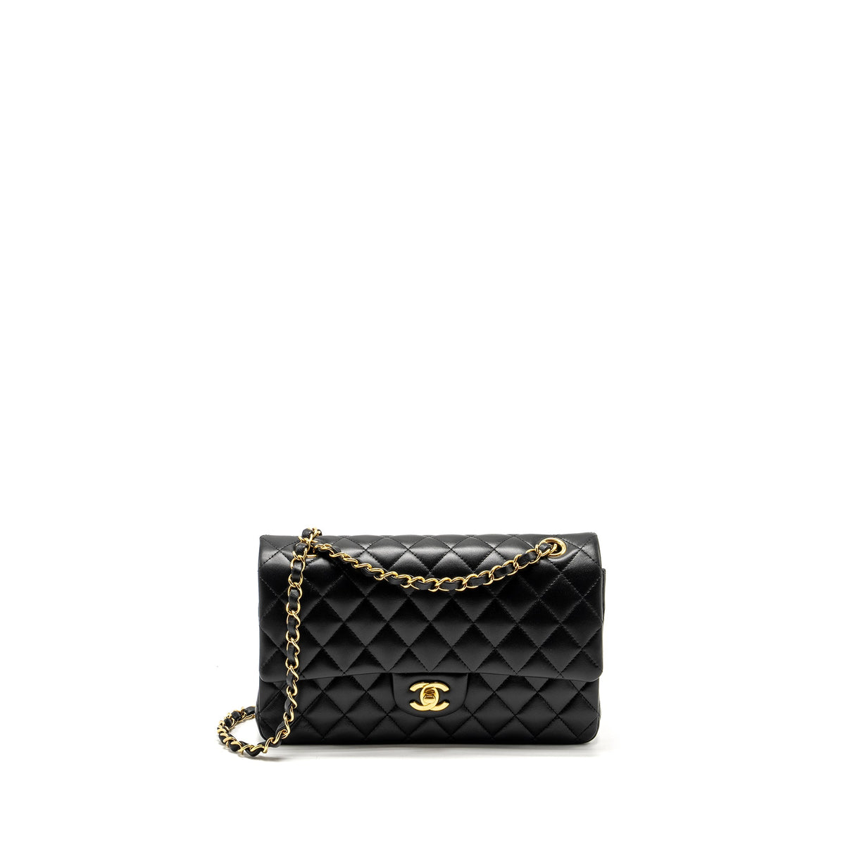 chanel-medium-classic-double-flap-bag-lambskin-black-ghwmicrochip