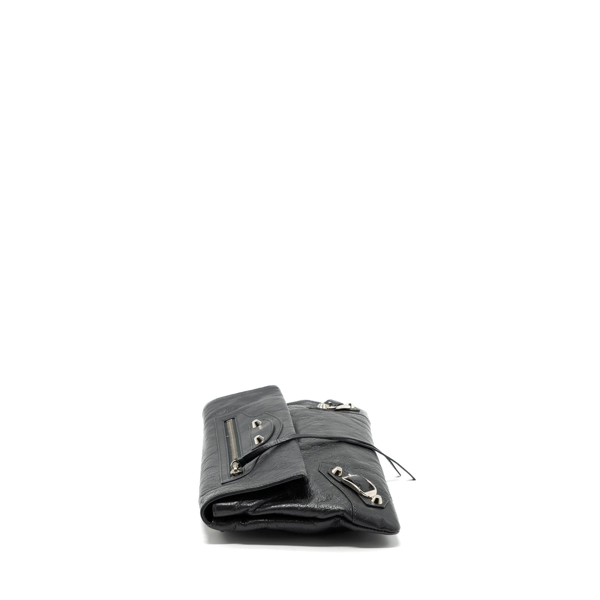 balenciaga-city-fold-clutch-shoulder-bag-dark-grey-shw