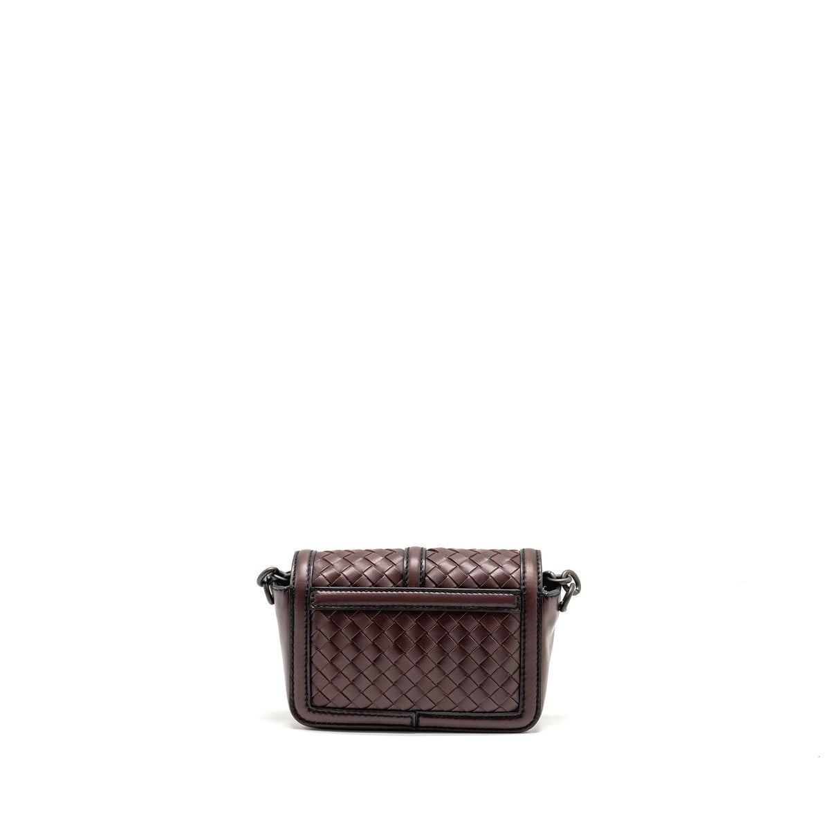 bottega-veneta-mini-intrecciato-flap-bag-leather-dark-brown-with-black-hardware-copy