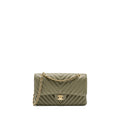 chanel-medium-classic-double-flap-bag-calfskin-chevron-green-ghw