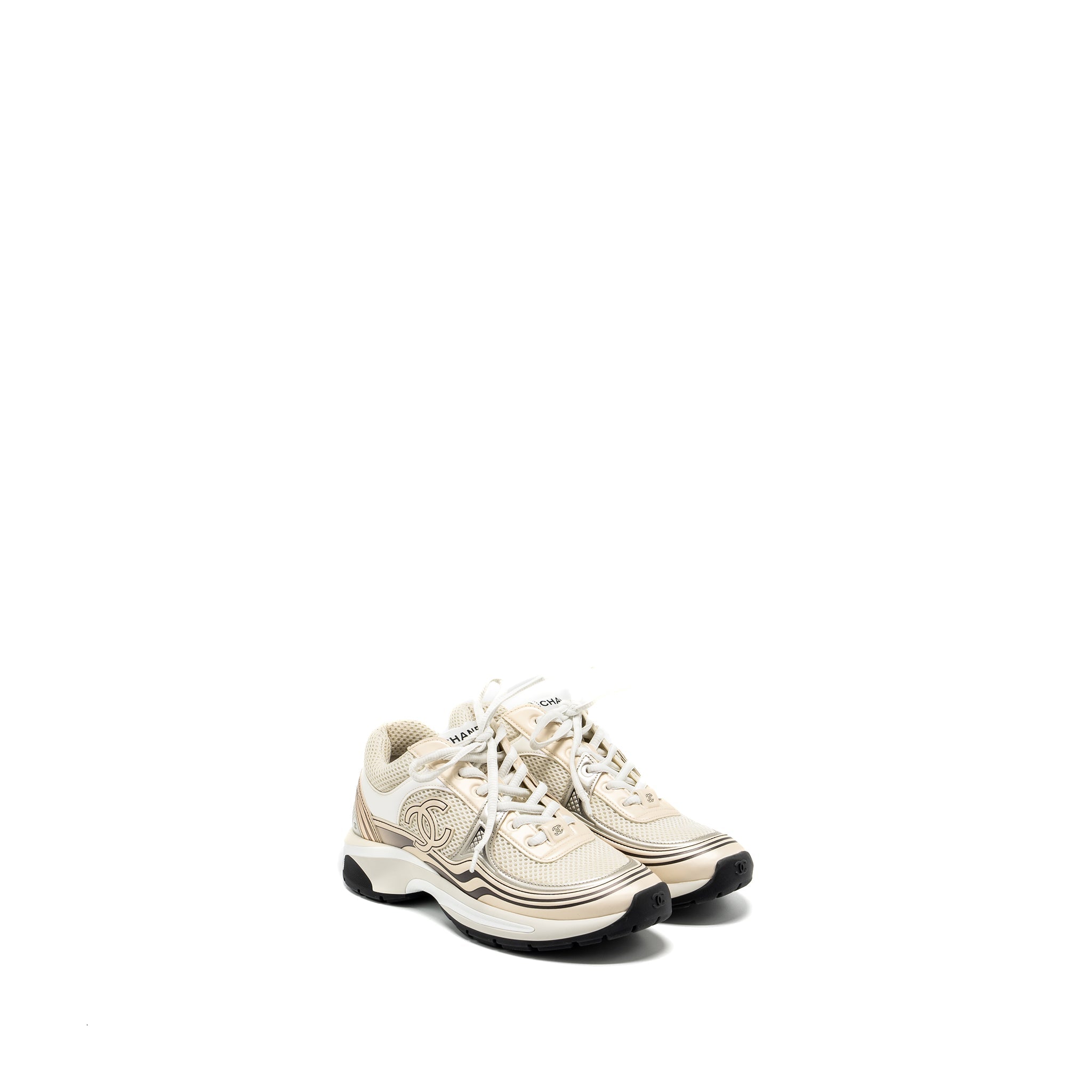 chanel-size-37-5-metallic-trainer-sneaker-gold-silver