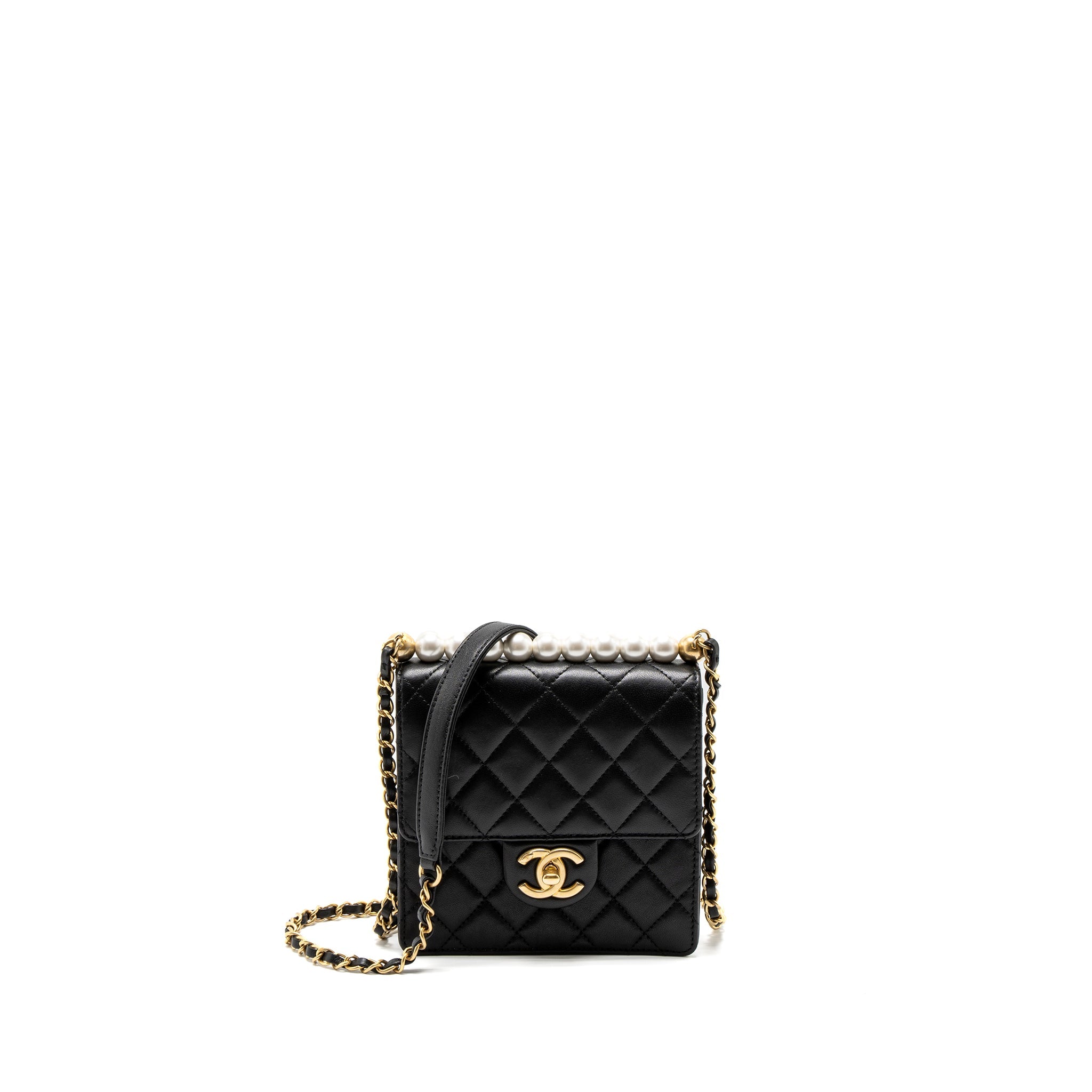 chanel-square-pearl-flap-bag-lambskin-black-brushed-ghw
