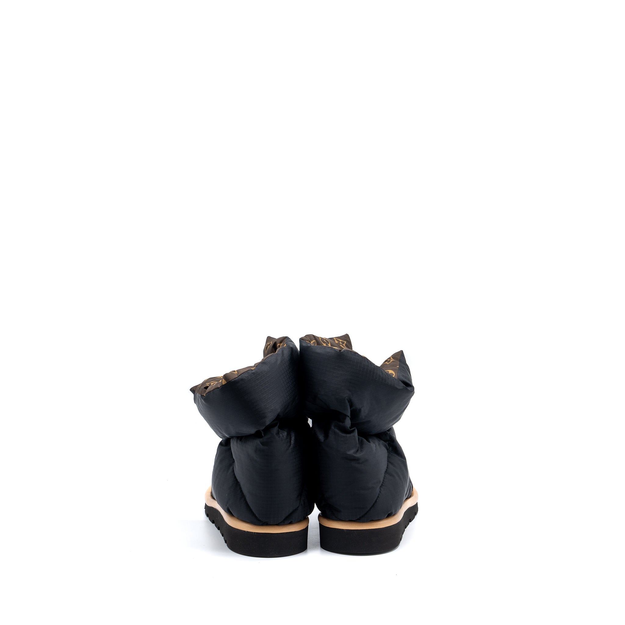 louis-vuitton-size-37-pillow-comfort-ankle-boots-nylon-monogram-black