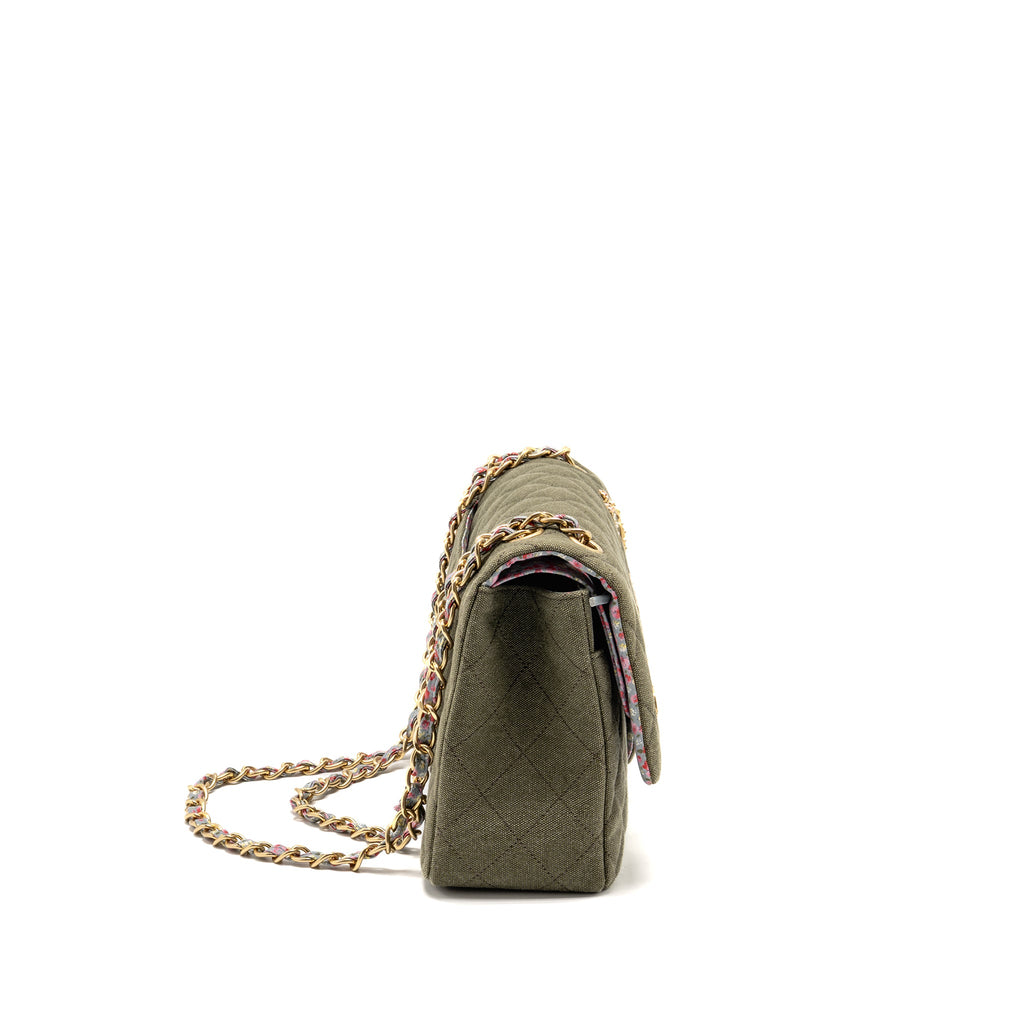 chanel-coco-cuba-charms-jumbo-classic-double-flap-bag-canvas-green-ghw