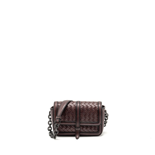 bottega-veneta-mini-intrecciato-flap-bag-leather-dark-brown-with-black-hardware-copy
