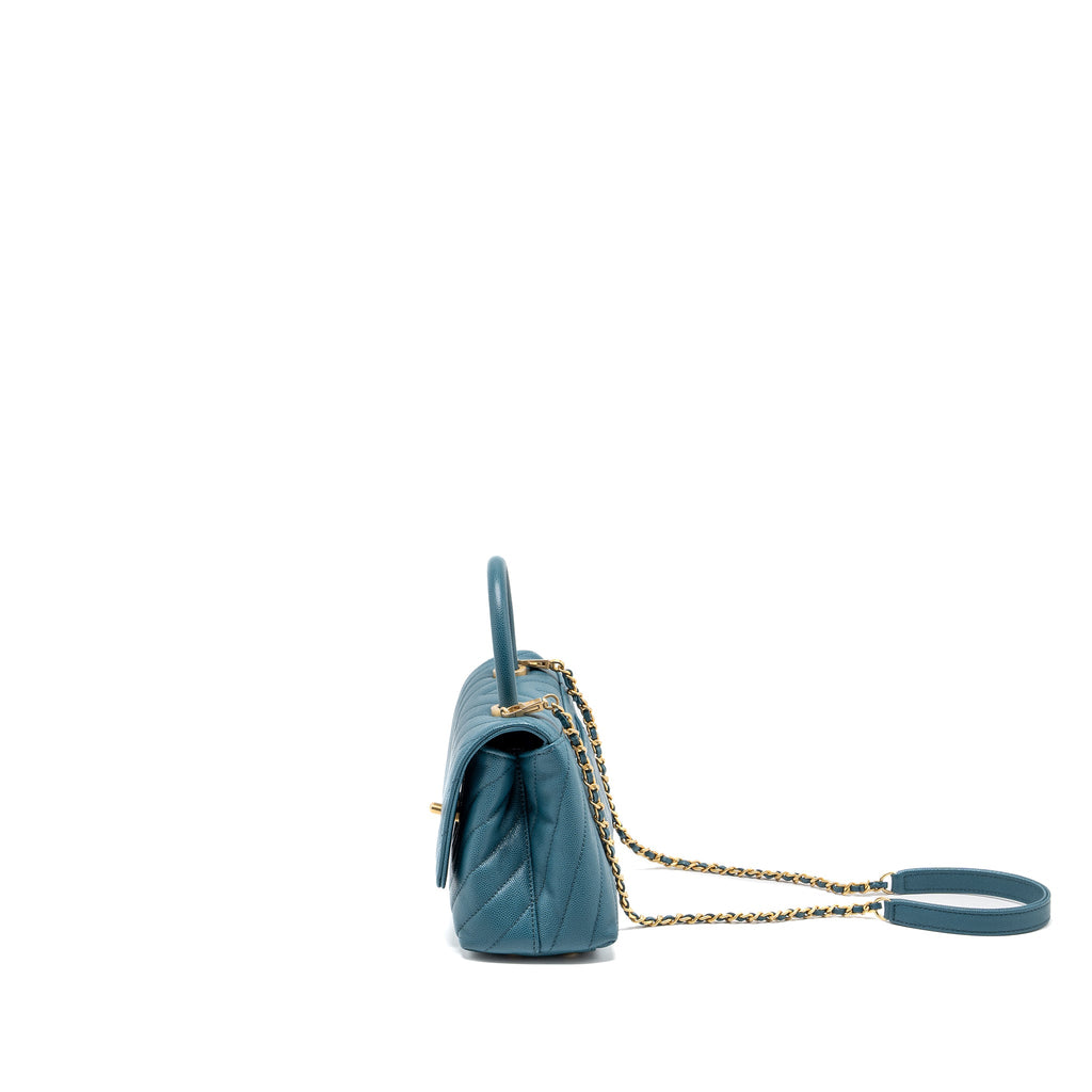 chanel-small-coco-handle-chevron-caviar-green-brushed-ghw