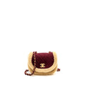 chanel-22k-mini-messenger-flap-bag-shearling-tweed-burgundy-beige-ghw-microchip