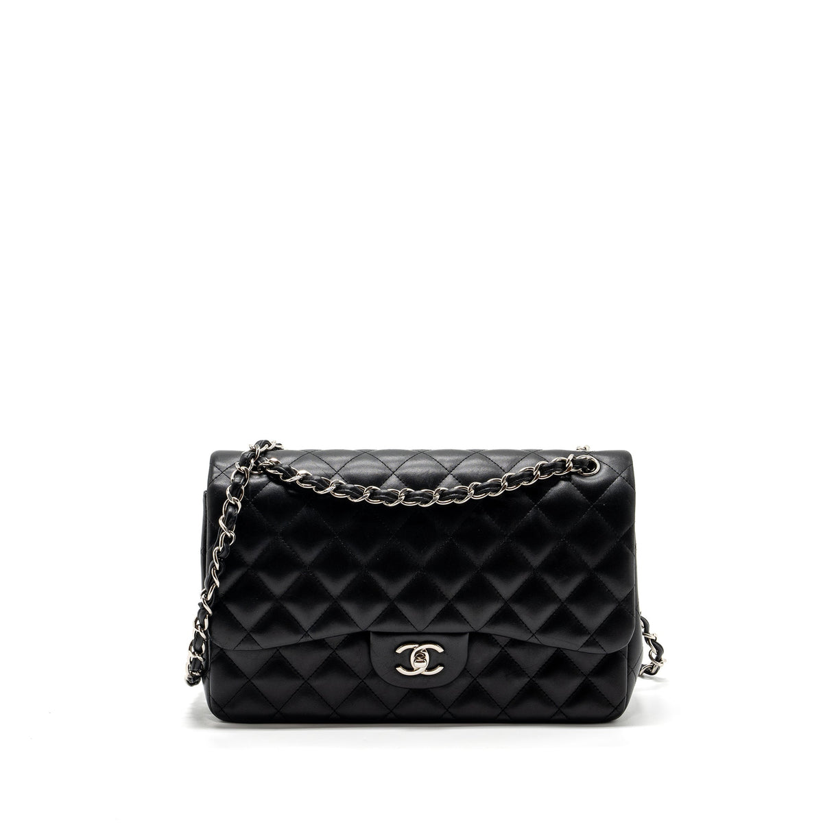chanel-jumbo-classic-double-flap-lambskin-black-shw-copy