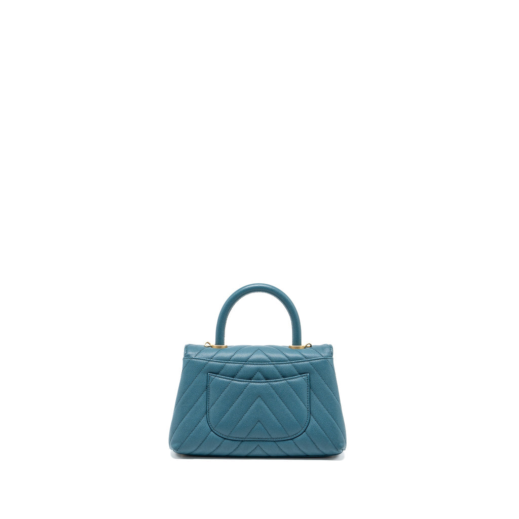 chanel-small-coco-handle-chevron-caviar-green-brushed-ghw