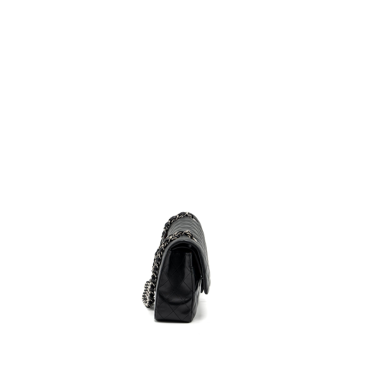 chanel-medium-classic-double-flap-bag-lambskin-black-shw-2