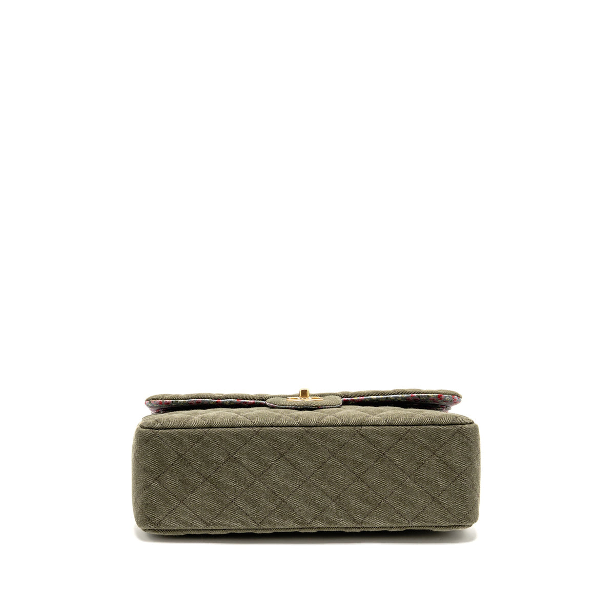 chanel-coco-cuba-charms-jumbo-classic-double-flap-bag-canvas-green-ghw