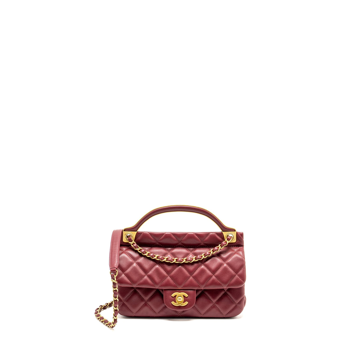 chanel-lady-handle-bag-lambskin-burgundy-ghw-microchip