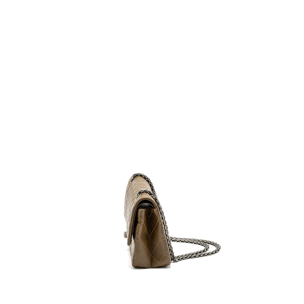 chanel-small-2-55-reissue-flap-bag-calfskin-khaki-ruthenium-hardware-copy