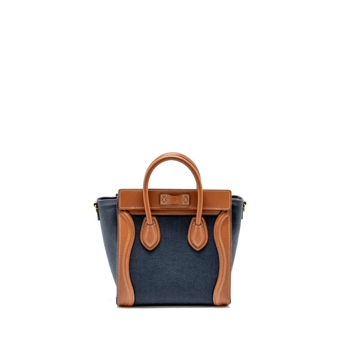 celine-nano-luggage-bag-calfskin-denim-tan-navy-ghw