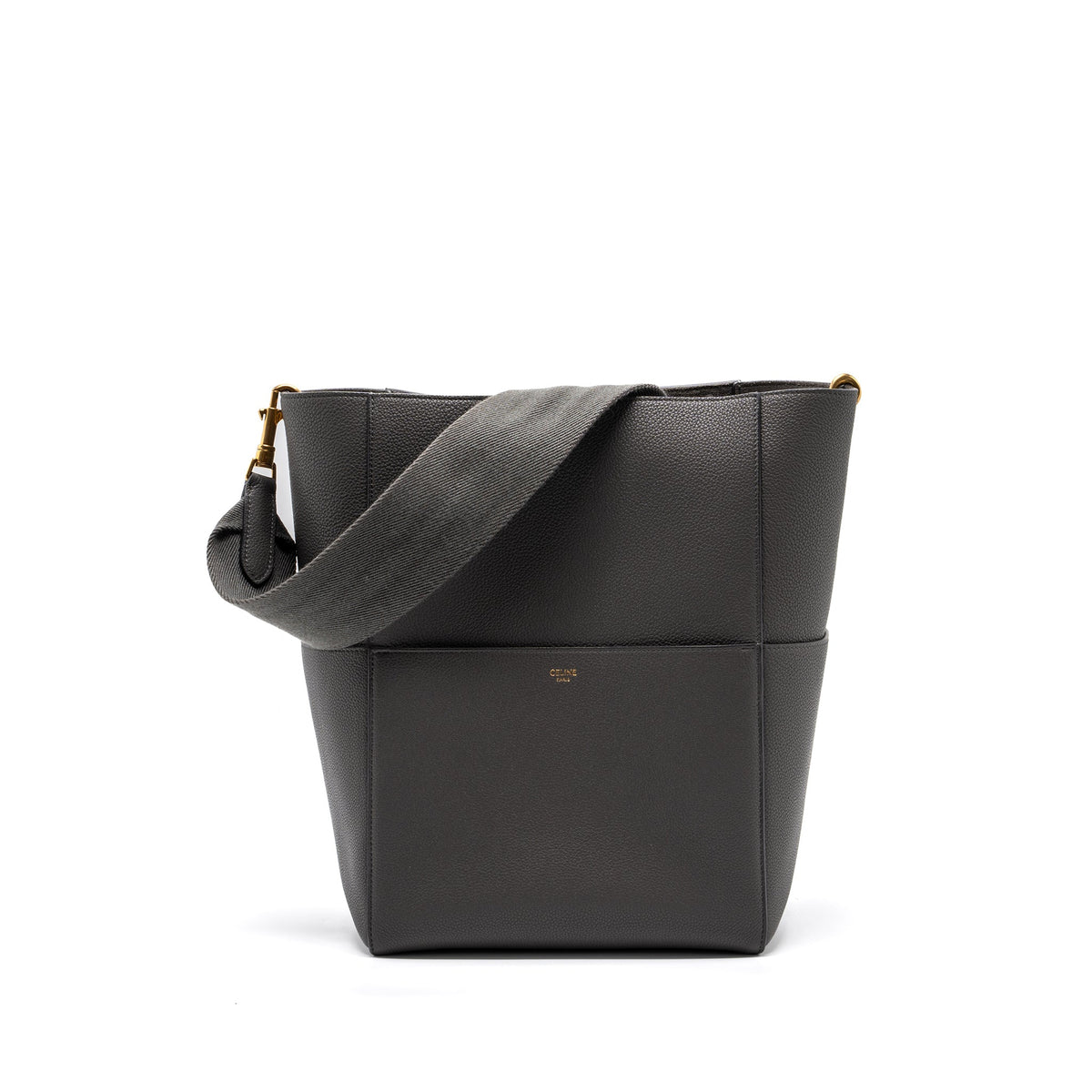 celine-sangle-bucket-grained-calfskin-grey-ghw