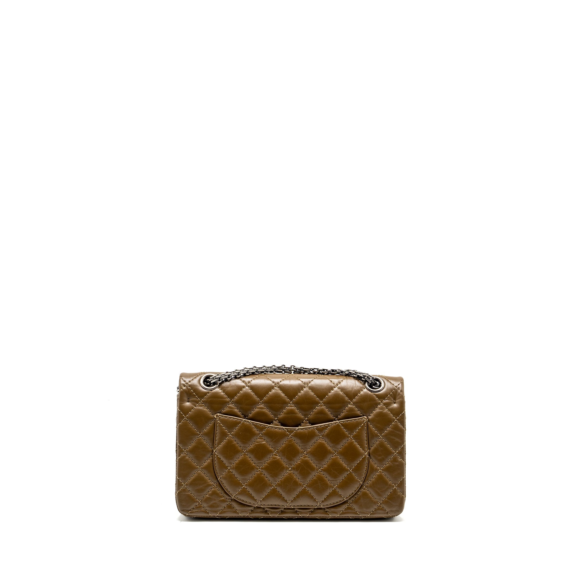 chanel-small-2-55-reissue-flap-bag-calfskin-khaki-ruthenium-hardware-copy