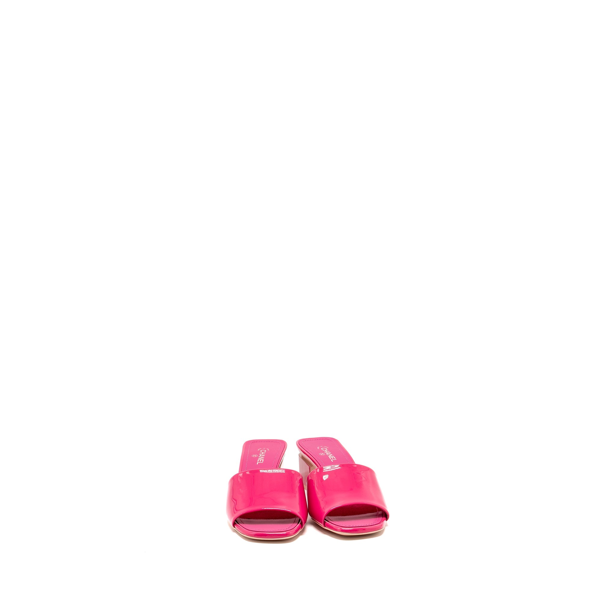 chanel-size-37-sandals-patent-leather-pink