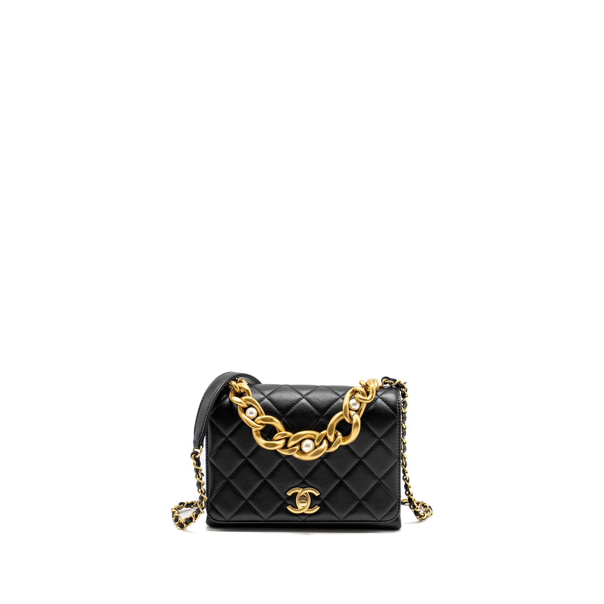 chanel-seasonal-flap-bag-giant-chain-handle-with-pearl-calfskin-black-brush-ghw-microchip
