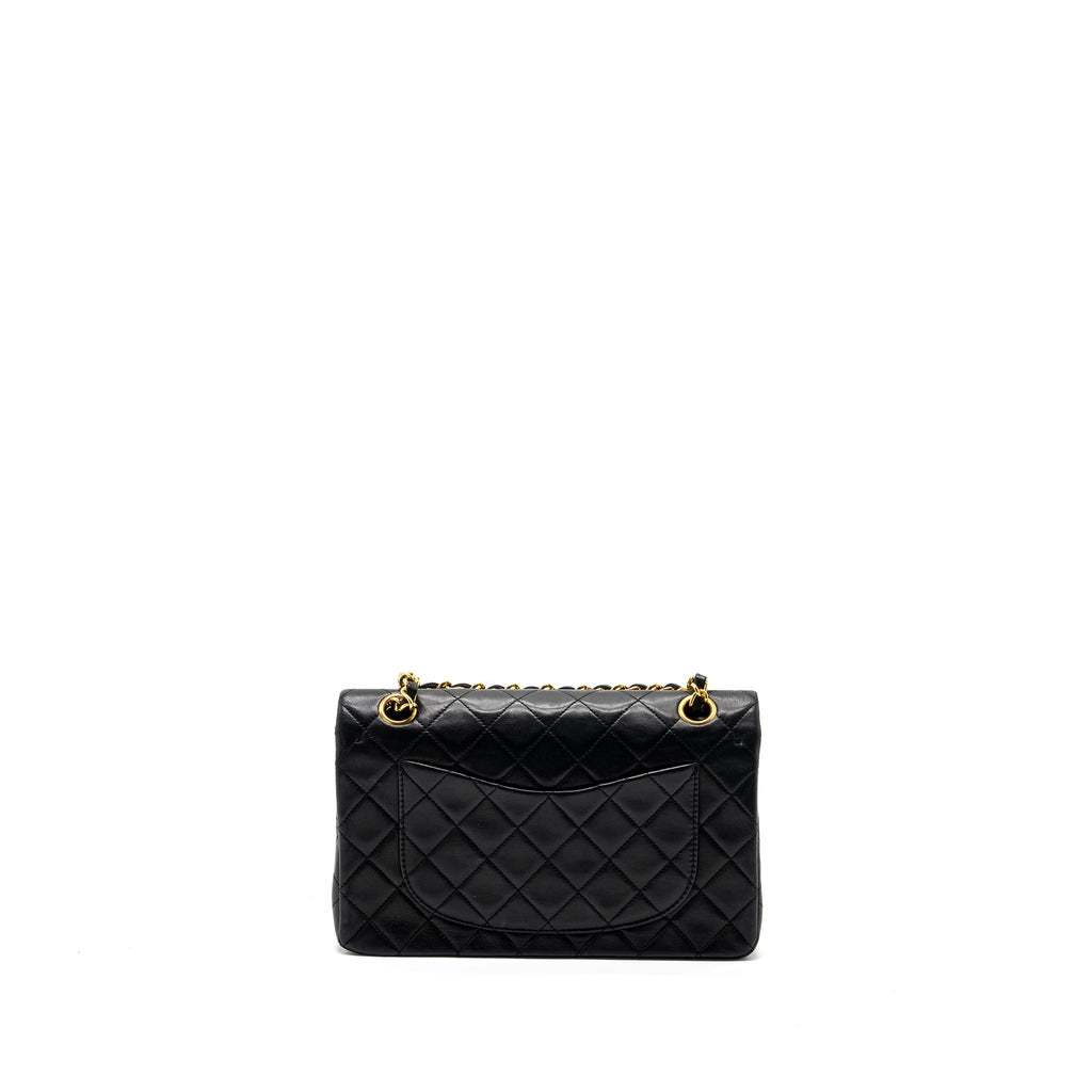 chanel-vintage-small-classic-double-flap-bag-lambskin-black-ghw
