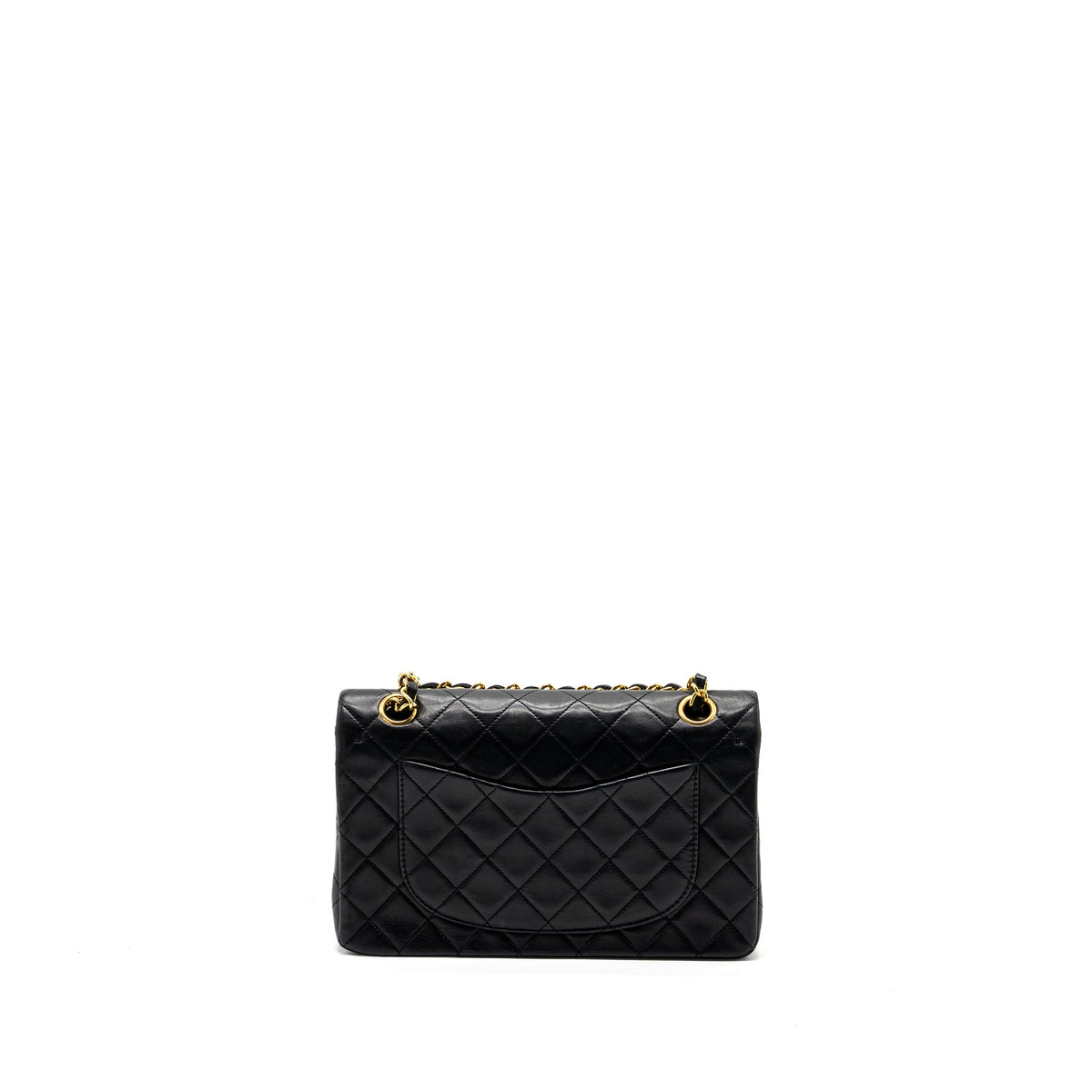 chanel-vintage-small-classic-double-flap-bag-lambskin-black-ghw