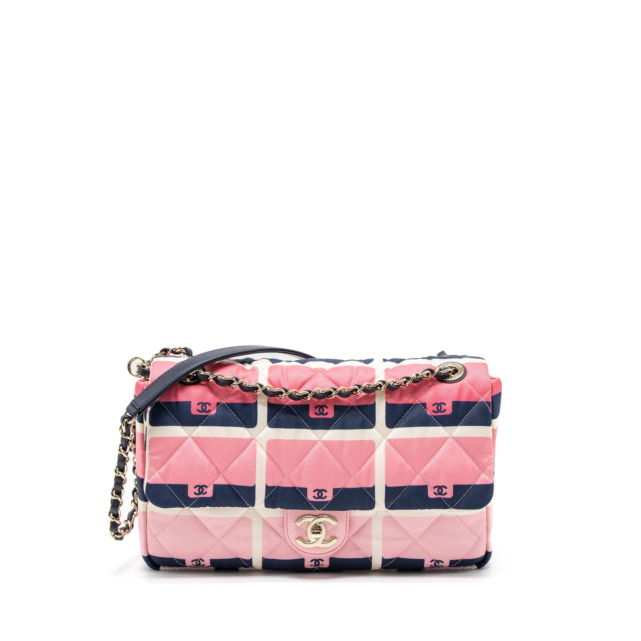 chanel-cc-logo-printed-flap-bag-multicolour-lghw-microchip