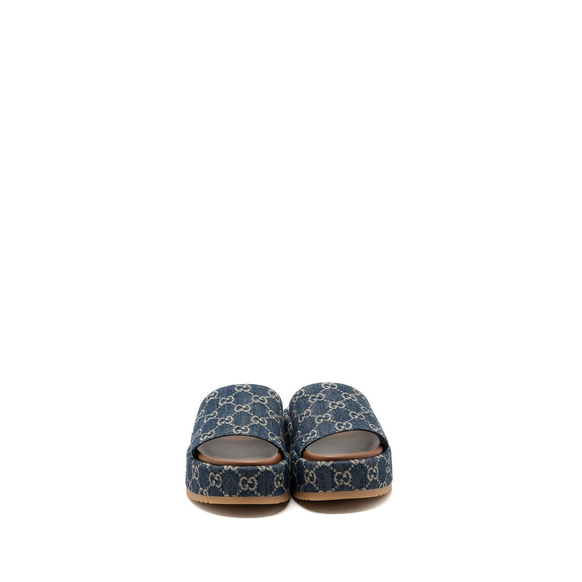 gucci-size-38-platform-slide-sandals-gg-supreme-blue-denim